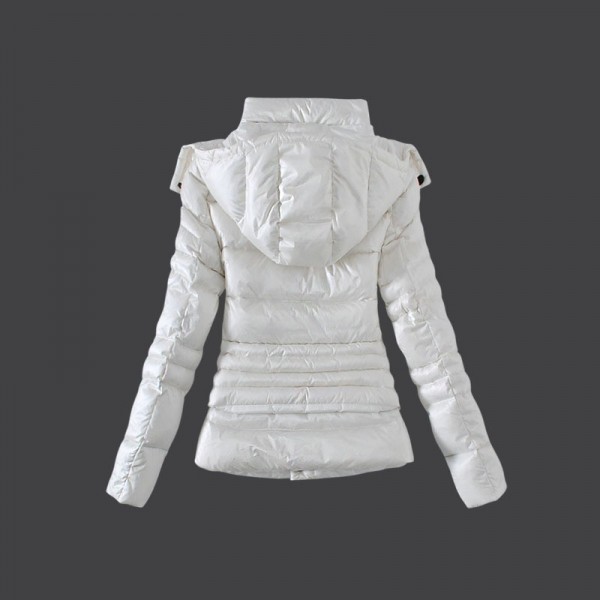 Moncler Donna Giù cappotto Winkle Bianco Presa M1055